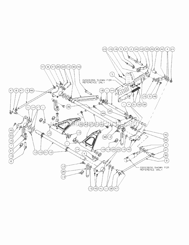 Lift Assembly 72-Inch Diagram and Parts List for S7237-KW 53AI8DU8050 Cub Cadet Sprayer